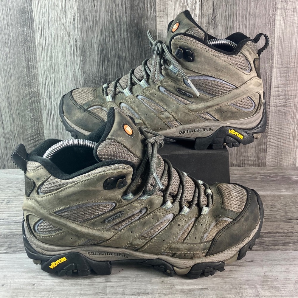 Merrell Moab 2 Mid Waterproof Hiking Boots Granite Grey J06054 Womens 9